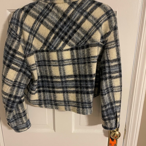 Zara Women's Plaid Cropped Wool Jacket Size small - Picture 5 of 5